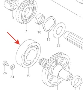 Подшипник выжимной шариковый 09262-35076