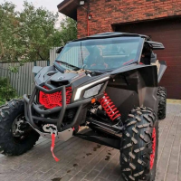Лобовое стекло с подогревом и стеклоочистителем для квадроцикла Can-Am Maverick X3 (триплекс)