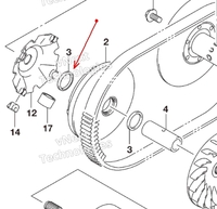 Сальник вариатора Suzuki Kingquad 750 21124-31G00