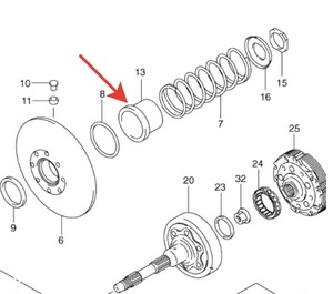 Опора пружины маховика сцепления 21471-09F60