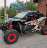 Лобовое стекло с подогревом и стеклоочистителем для квадроцикла Can-Am Maverick X3 (триплекс)