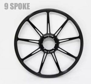 Каток 10" TKI 9 Spoke (черный) с подшипником 406-4003-02