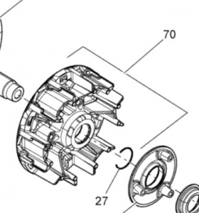 Щека вариатора внешняя для снегохода Ski-Doo Expedition   Grand Touring   MXZ   Skandic   Tundra   417223606