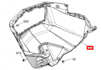 Нижний поддон пластиковый для снегохода BRP Ski-Doo Rev Gen5 502008256 502008525 502008645