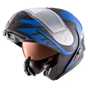 Шлем модуляр CKX TRANZ 1,5 Ams DL+EDL Caliber матовый синий 511992