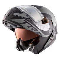 Шлем модуляр CKX TRANZ 1,5 Ams DL+EDL Caliber матовый серый 512002 (Размер S)