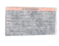 Наклейка информационная 704903801