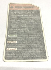 Наклейка информационная задняя левая квадроцикла BRP Can-Am Renegade G2 704903966