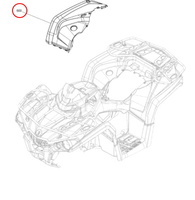 Крыло заднее правое черное для квадроцикла BRP Can-Am Outlander G2L XMR 715003306
