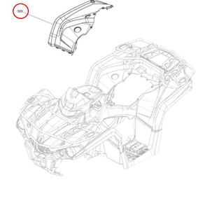 Крыло заднее правое черное для квадроцикла BRP Can-Am Outlander G2L XMR 715003306