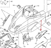 Накладка капота левая Yamaha VK Professional 8FN-77109-00-00