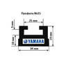 Склиз Garland для снегохода Yamaha 25-4311-3-01-01, 25-4311-3-01-12