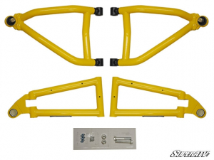 Комплект спортивных передних рычагов (чёрные) Super ATV для Can-Am Commander 800 1000 (2010+) AA-CA-COM-HC-02