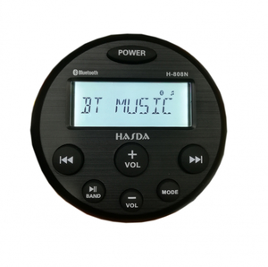 Магнитола влагозащищенная Hasda с bluetooth и aux 4 x 50W H-808N
