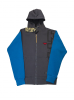 Толстовка с капюшоном на молнии FullT T Серый Голубой (Размер L)