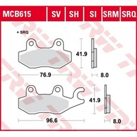 Колодки тормозные (серия Sinter Offroad) MCB615 MCB615SI 715500335;43082-0022; 3LD-W0045-00-00, 5B4-W0045-10-00; 9060-080910 FA135 FA165  Синтетика