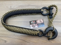 Трос-удлинитель из паракорда для лебедки камуфляжно-черный койот (черный крюк) PRD-B-CAMO COYOTE