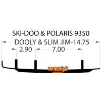 Коньки для лыж снегохода Woodys Ski-Doo Lynx  DS4-9350-1 860200141
